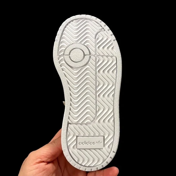 adidas Originals Toddler Boys Team Court Sneaker Sz 9 White Black Casual Comfy - Picture 3 of 11